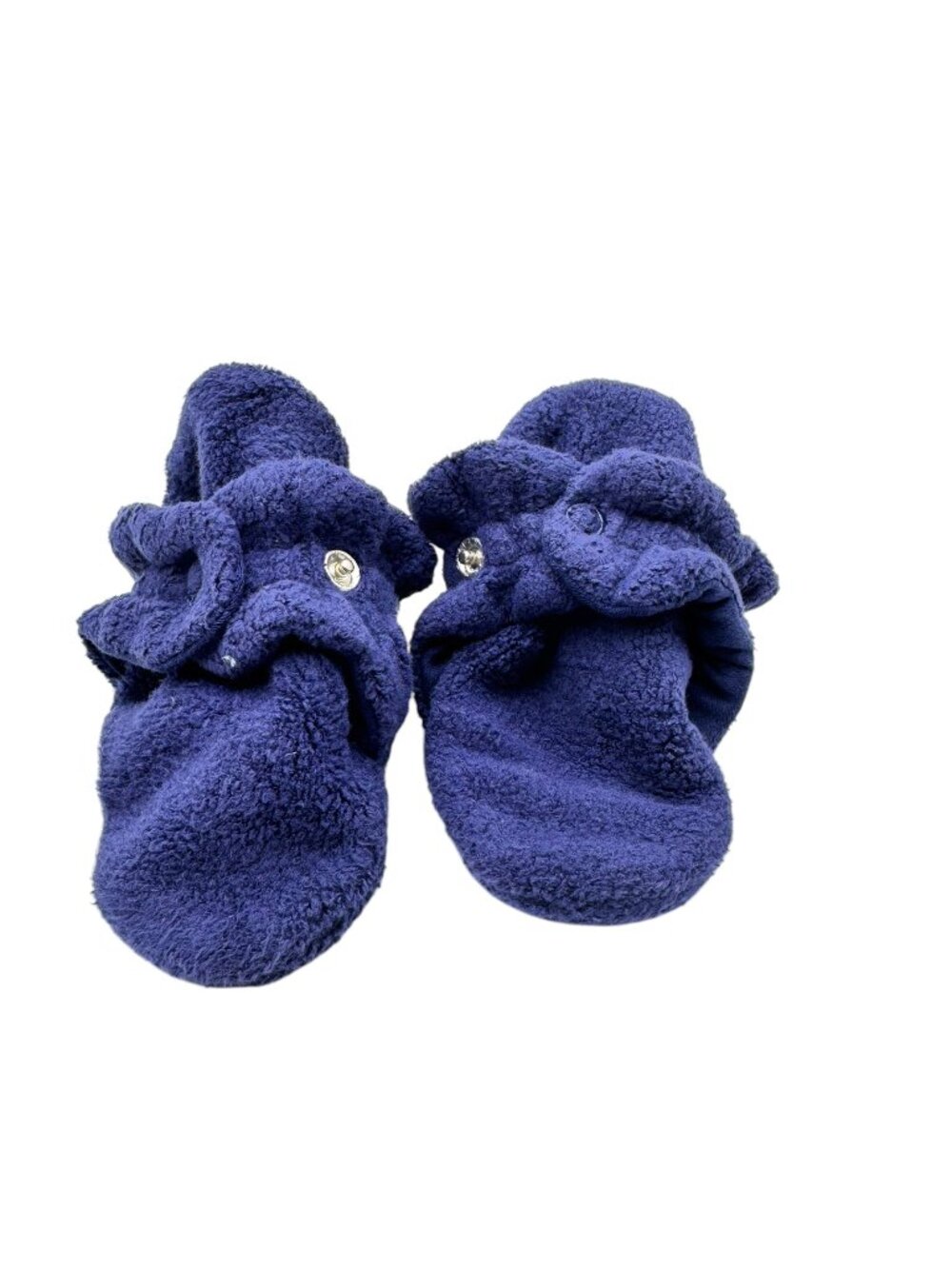 Zutano Original Fleece Navy Blue Booties Sz 6 Months Stay-On Baby Shoes Socks